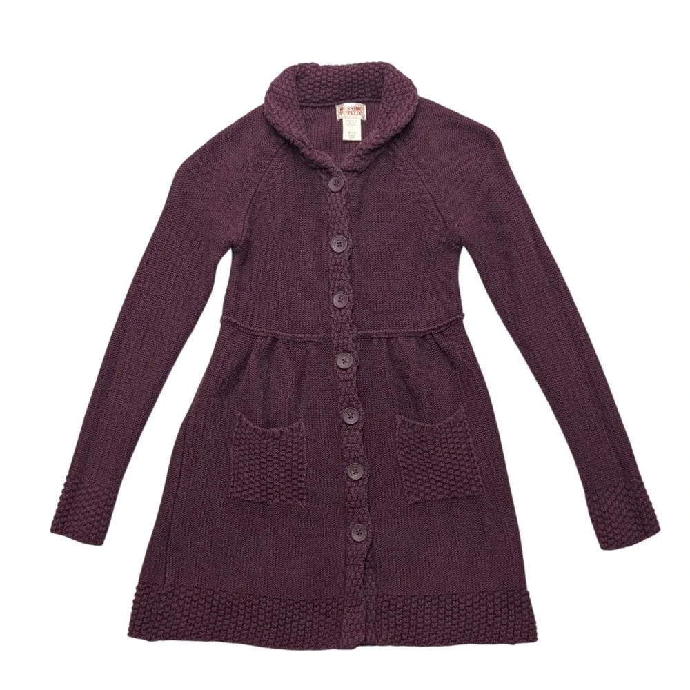 Mossimo Supply Co Cardigan Sweater Girls M 7/8 Shawl Collar Babydoll Button
